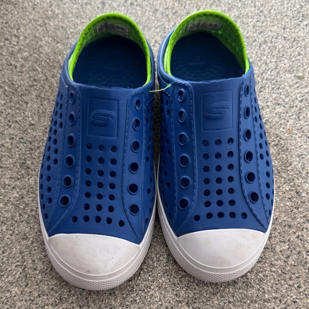 Skechers Kids Blue and Green Slip-On Sneakers